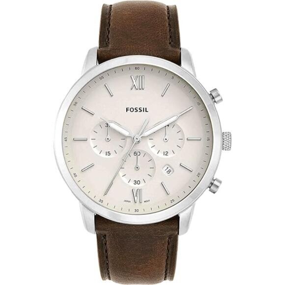 Men's Chronograph Watch with Stainless Steel Bracelet or Genuine Leather Band - Picture 7 of 7